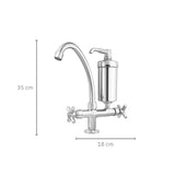 Grifería Lavaplatos Con Filtro Manilla Cruz Plástico Cromado