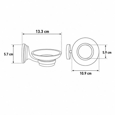 Kit de Accesorios de Baño Colomba Cromado de 6 Piezas