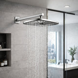 Regadera Rectangular 10 Pulgadas Niquel Texturizado ABS