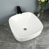 Lavamanos Sobreponer Tipo Vessel Opera Cuadrado - 41.5 x 41.5 x 14.5 cm. Blanco