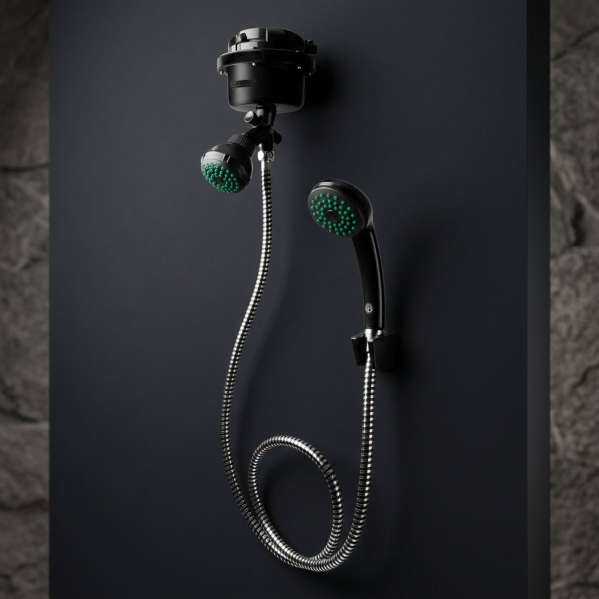 Ducha Eléctrica Dirigible Fusion Negra 110V | Diseño Moderno con Control de Temperatura