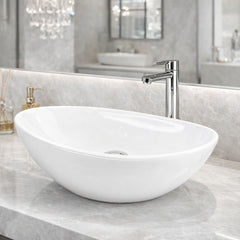 Lavamanos Sobreponer Blanco Canoa Porcelana 41 x 33 cm