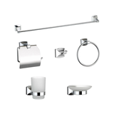 Juego Accesorios Baño 6 Piezas Cromo Salento
