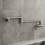 Llave Muro Plegable Tessuto Niquel Texturizado Acero Inoxidable