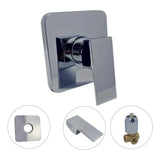 Monocontrol Ducha Orca Cuadrado Cromado 12 cm Empotrado para Baño