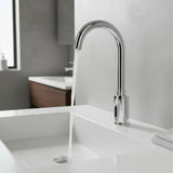 Grifería Sensor Lavamanos Cuello Alto Infrarrojo Hibrida Cro