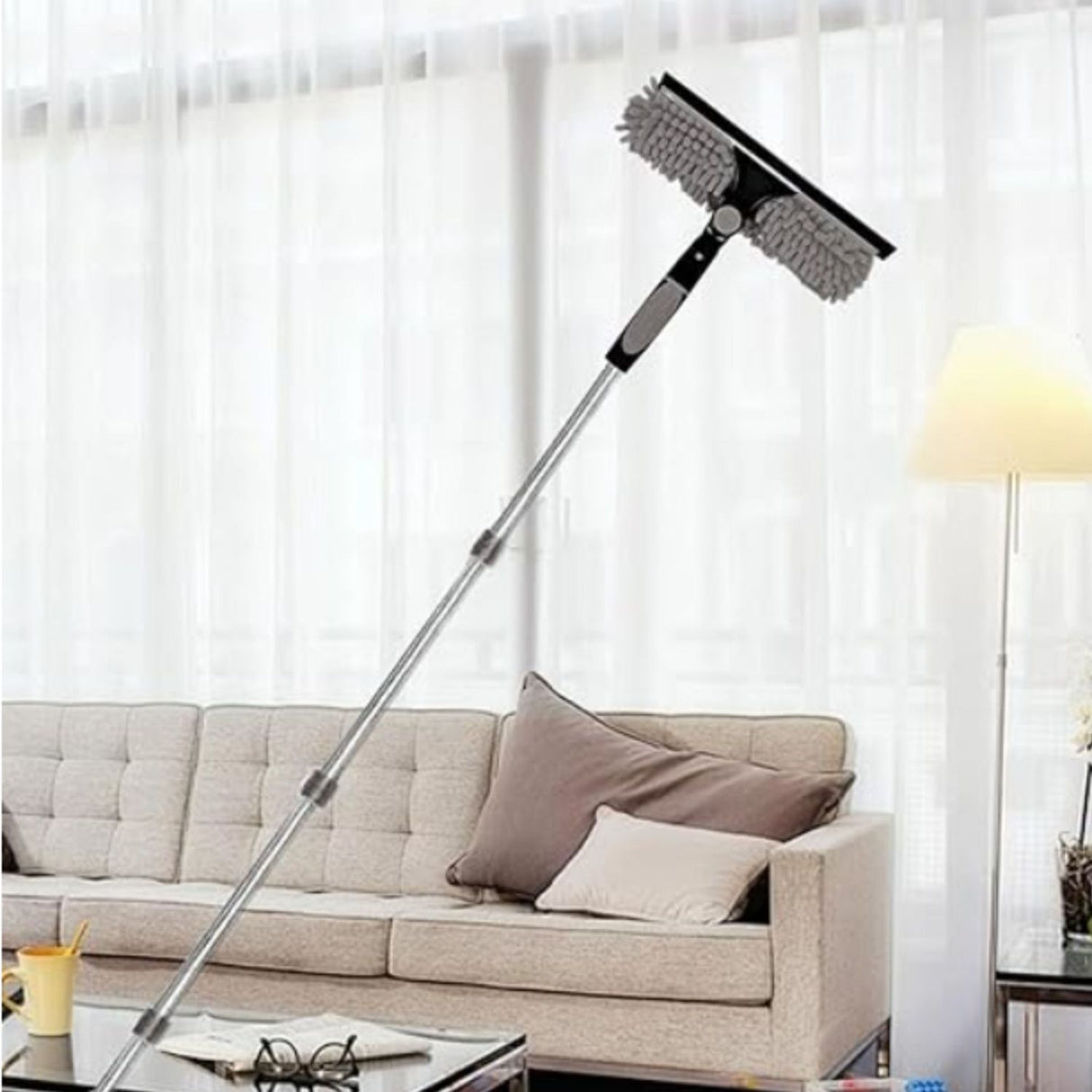 Limpiador de Ventanas Extensible 4 Metros – Limpia Vidrios Telescópico para Alturas con Mango Ajustable