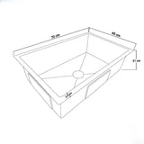 Lavaplatos Sencillo en Acero Inoxidable 304 de 70 × 45 × 21 cm
