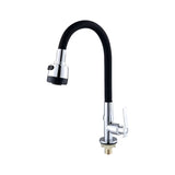 Grifería Flexible Negro Lavaplatos Cuello Silicona 360° Mesa