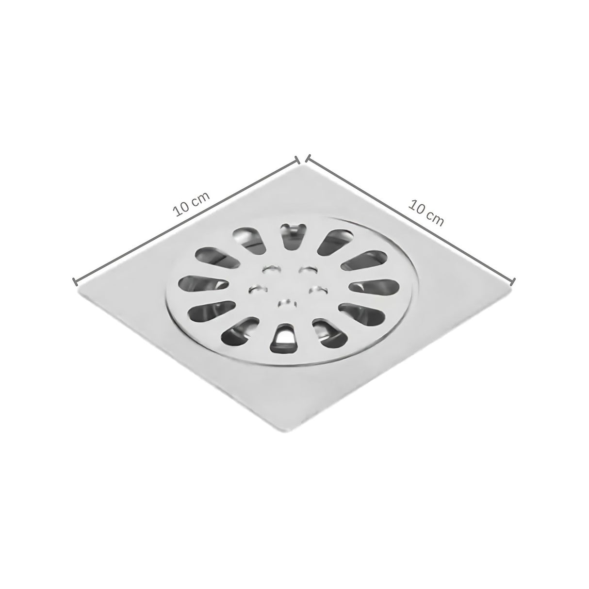 Rejilla Piso 10x10cm  Acero Inoxidable