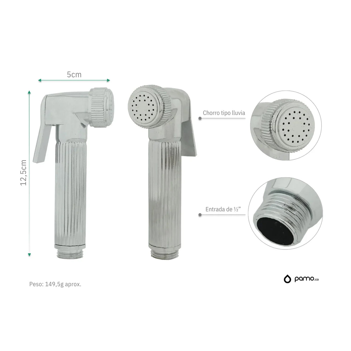 Ducha Spray Bidet Zamak Cromado