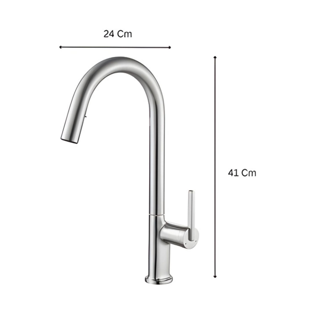 Grifería Lavaplatos Monomando Cuello Extraíble Níquel Textur