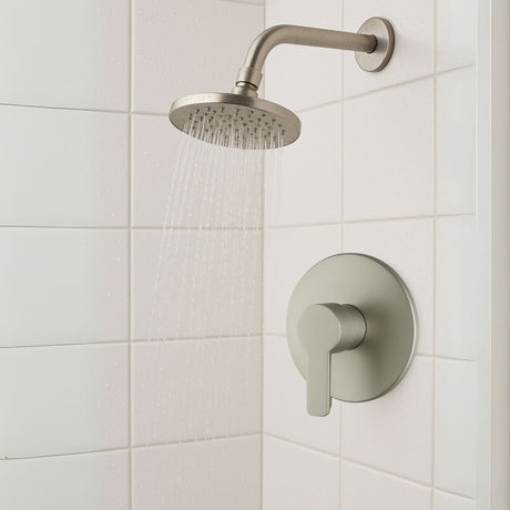 Griferia Ducha Monocontrol Satinada Metalica Cuerpo Bronce