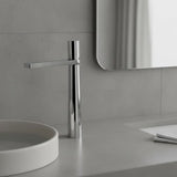 Lavamanos Monocontrol Alto Dritto Gris Concreto Diseño Moderno