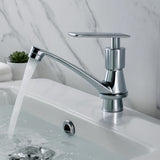 Llave Lavamanos Palanca Cuerpo Metalico Entrada Bronce Color Cromado