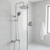 Columna De Ducha Con Mezclador Lusso Níquel Texturizado