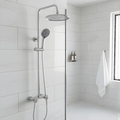 Columna De Ducha Con Mezclador Lusso Níquel Texturizado