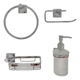 Set de Accesorios para Baño Cromado x4 Piezas