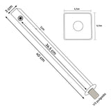 Brazo para Ducha 40 cm en Zamak Cromado con Escudo