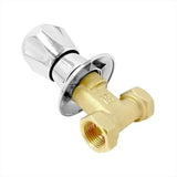 Llave de Paso para Ducha Cromada de 1/2 Pulgada