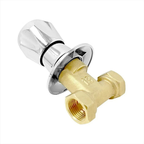 Llave de Paso para Ducha Cromada de 1/2 Pulgada