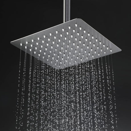 Regadera Gris de Ducha en Acero SUS304  - 20 cm - Sin Tubo