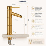 Grifería Monocontrol Cascada Alto Bambú