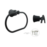 Toallero Aro L. Turmalina Negro (Aluminio) - Resistente A La Corrosión