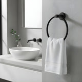 Juego Accesorios Baño Singolo X 6 Negro Mate Diseño Moderno