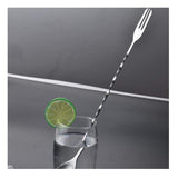 Cuchara Tenedor Coctelera En Acero Inoxidable De Lujo.