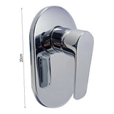 Monocontrol Ducha Coral Cromado para Pared Acero Inoxidable Agua Fría y Caliente 20 cm