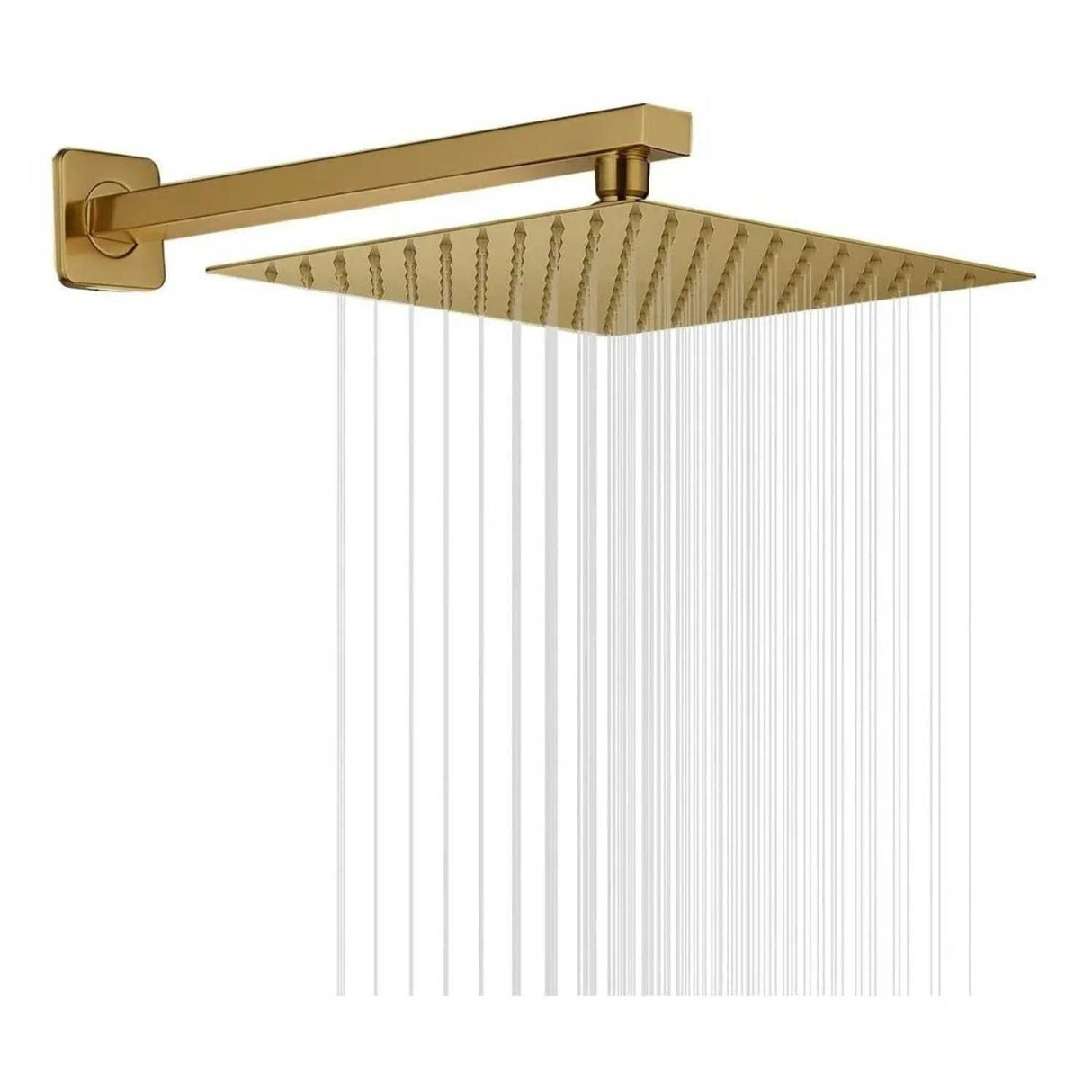 Regadera cuadrada oro brillante de 20 por 20 cm