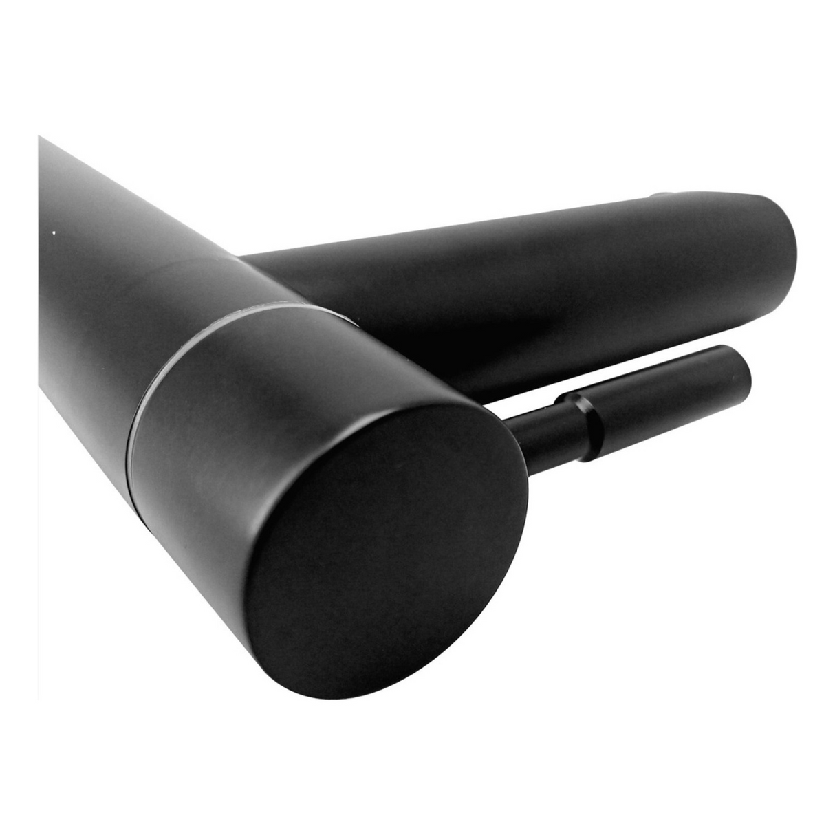 Combo Lavamanos Canoa Negro + Griferia Agua Fria+ Push Negro Negro Brillante