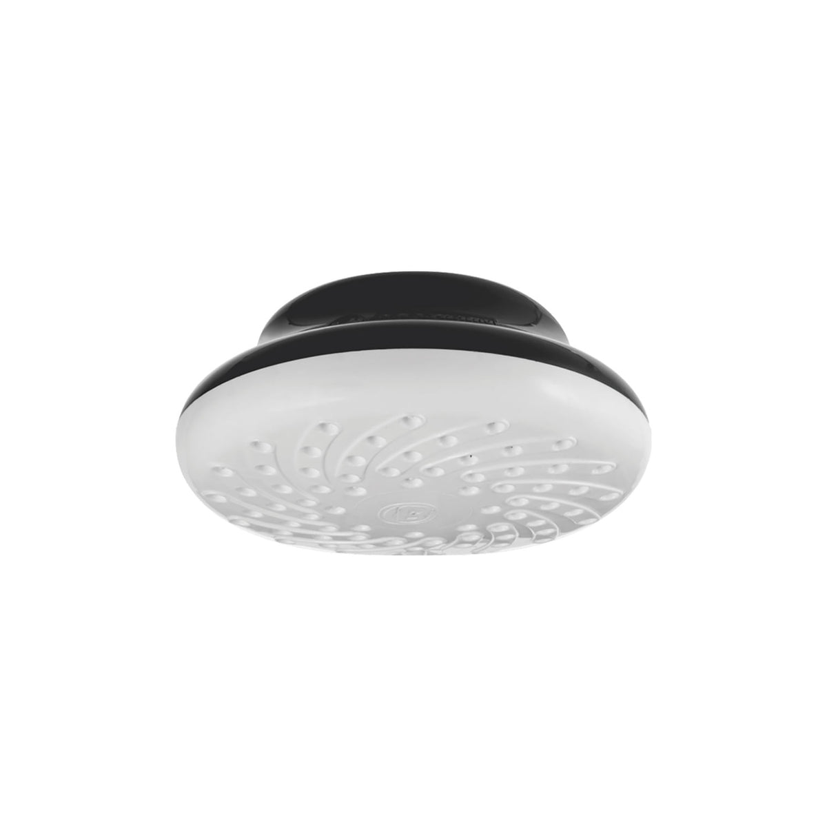 Ducha eléctrica blanca y negra con manguera