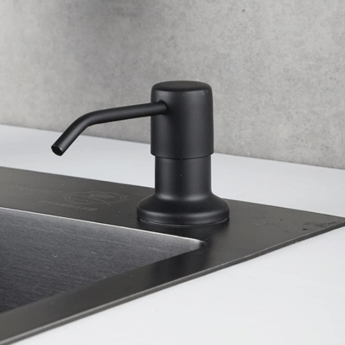Dispensador de Jabón para Lavaplatos Negro Mate Empotrable | Accesorio Moderno para Cocina