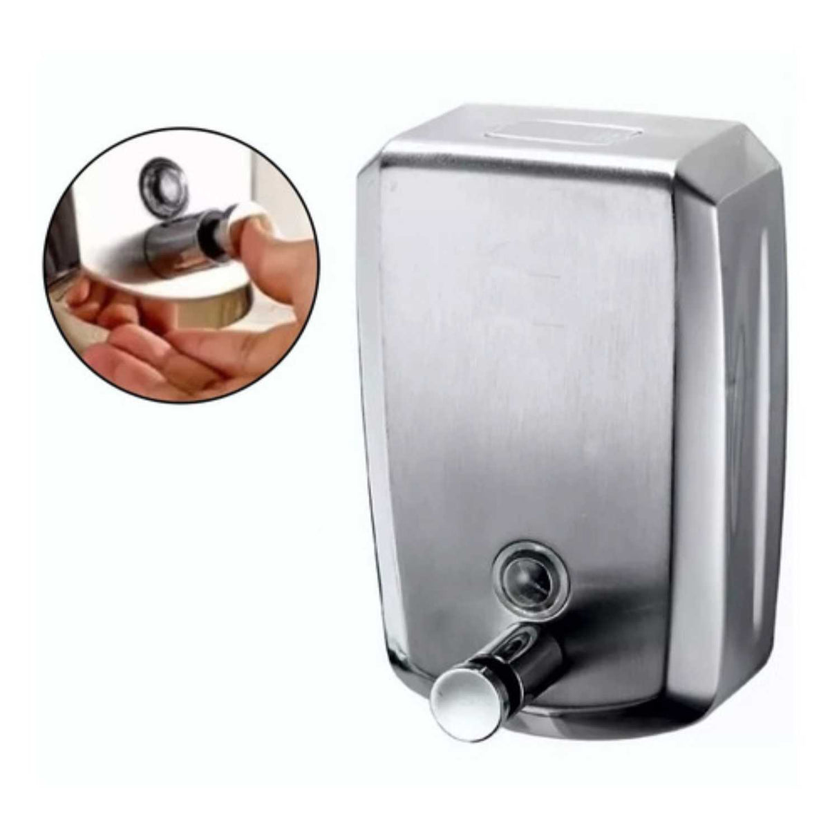 Dispensador de Jabón Líquido 800 ml Acero Inoxidable 304 para Pared Uso Institucional