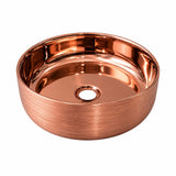Lavamanos Redondo Oro Rosa de Sobreponer 36,5 × 36,5 × 12,5 cm