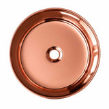 Lavamanos Redondo Oro Rosa de Sobreponer 36,5 × 36,5 × 12,5 cm