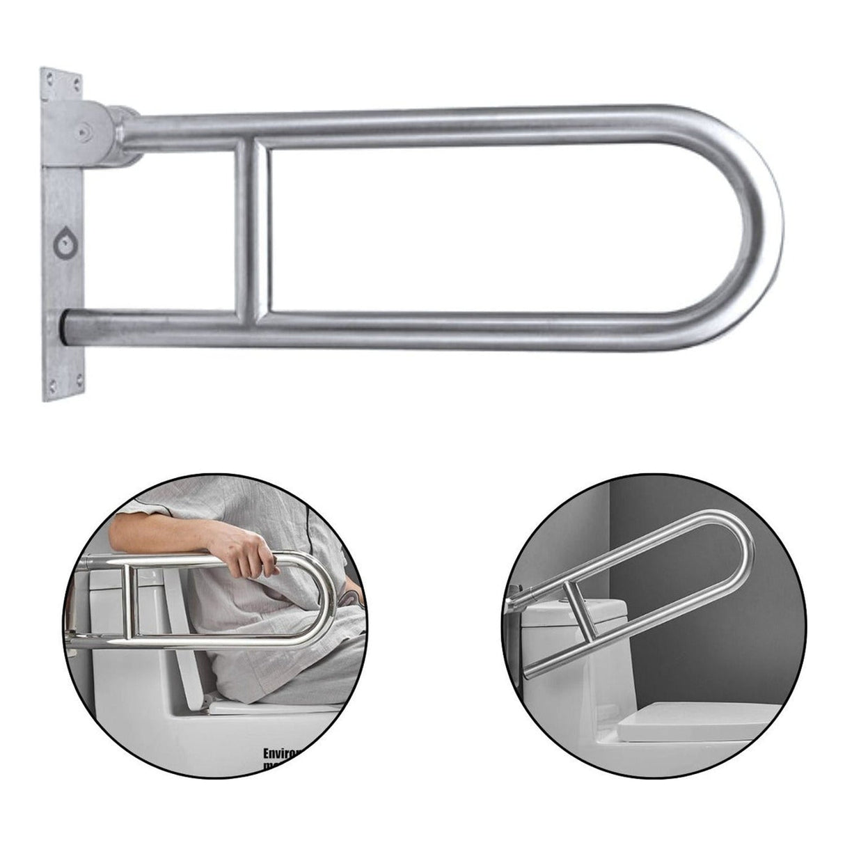 Barra de seguridad abatible 70 cm acero inoxidable del combo