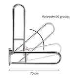 Barra de seguridad abatible 70 cm acero inoxidable del combo