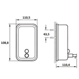 Dispensador de Jabón al Muro Acero Inoxidable 800 ml