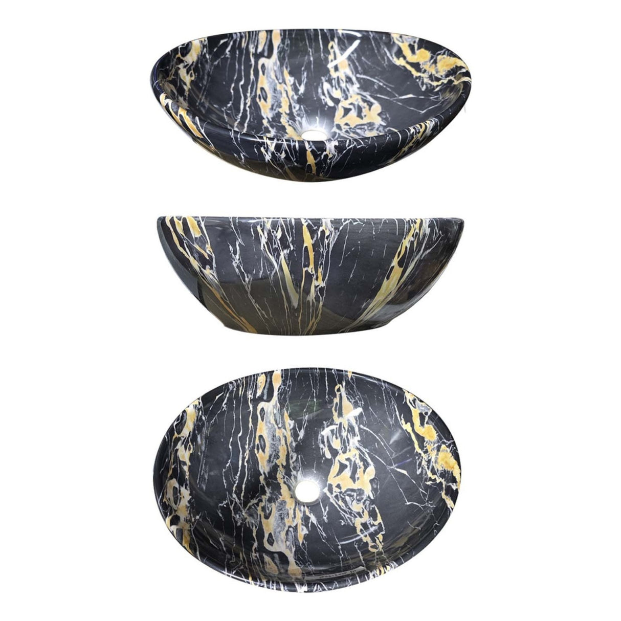 Lavamanos Tipo Canoa Mármol Betas Bone/blanco 60 cm 35 cm