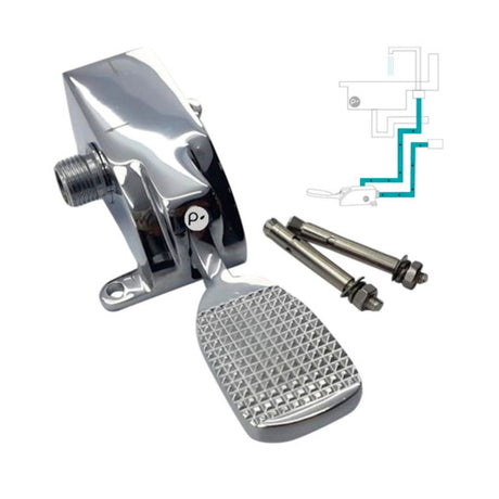 Kit Grifería Industrial Pedal Pesada Llave Pedal
