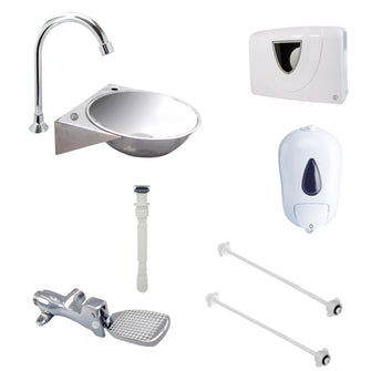 Kit Pedal para Lavamanos de Acero Inoxidable 36x38 con Dispensadores