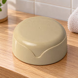 Tapa Beige Superautomática para Ducha Gold 110 V, repuesto completo sobre mesón de madera en un baño, sin instalar