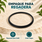 Ficha de características del empaque negro para regadera Gold