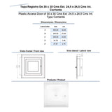 Tapa Registro 30x30 Cm ABS Blanco