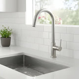 Grifería Lavaplatos Monomando Cuello Extraíble Níquel Textur