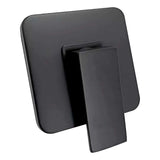 Monocontrol Ducha Cuadrado Negro Mate 12 cm Empotrado para Baño