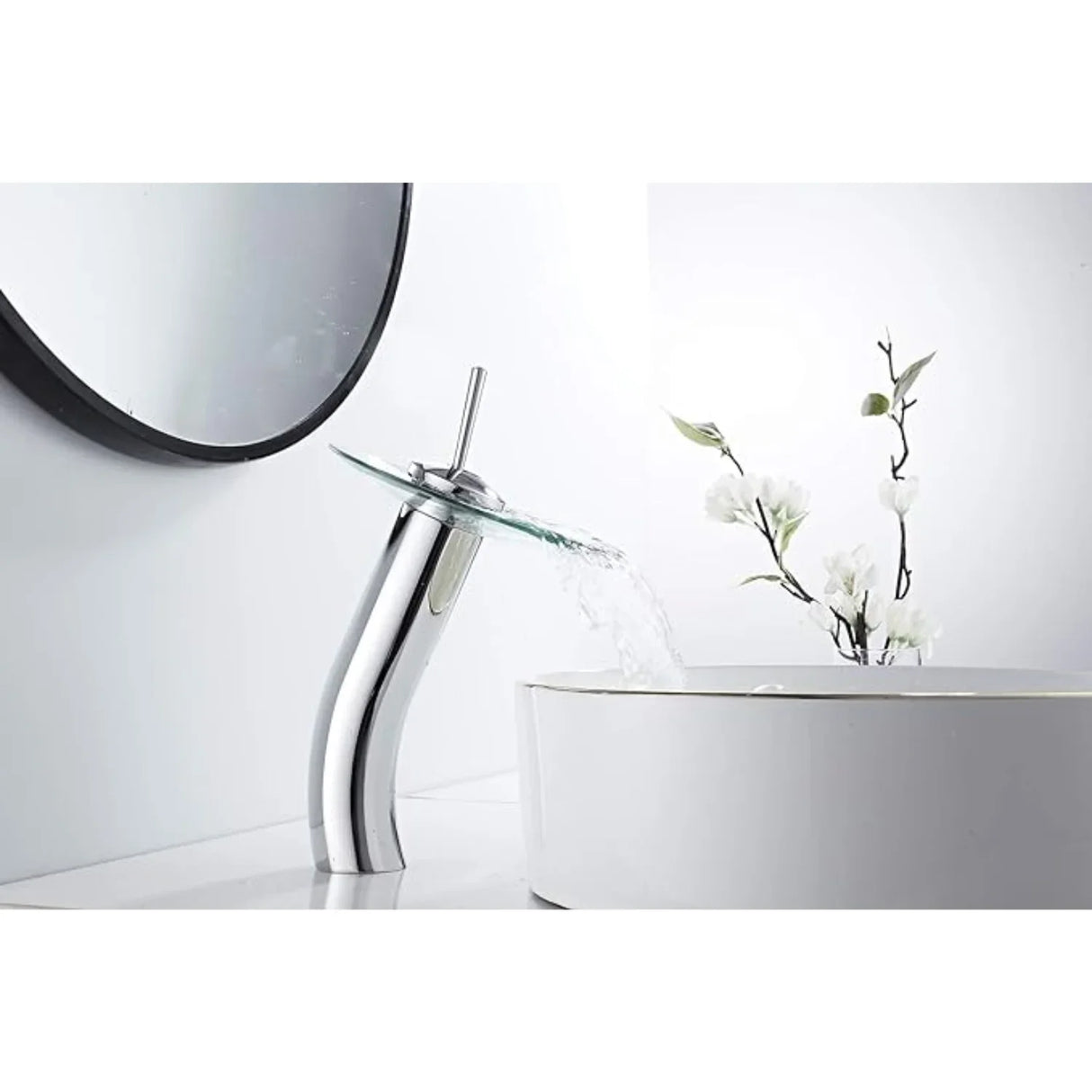 Mezclador Lavamanos Mono Block Cristal cromada